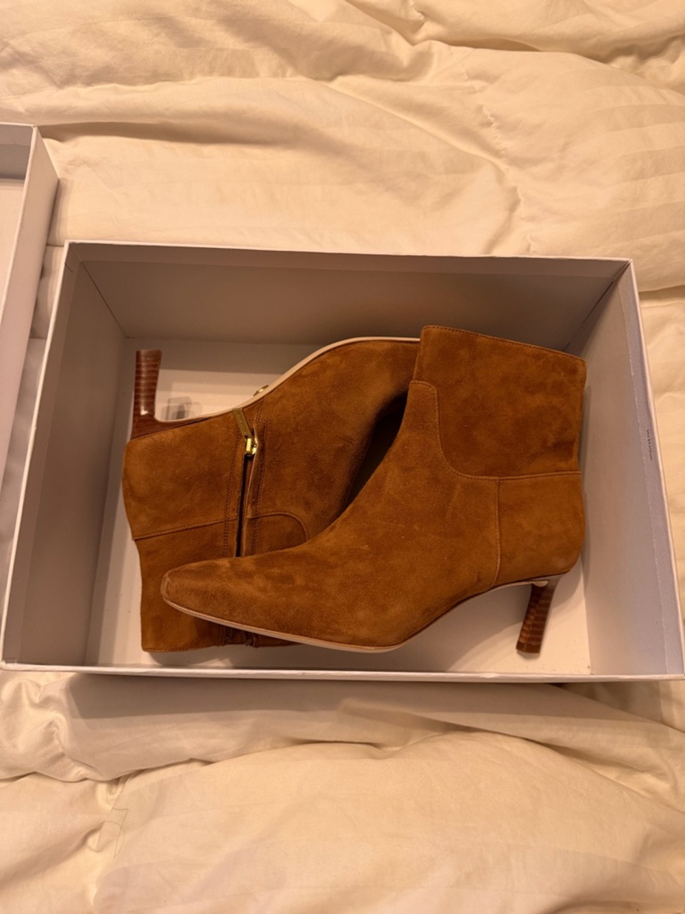 Veronica Beard Kelby Suede Ankle Booties Size 8.5 NWT